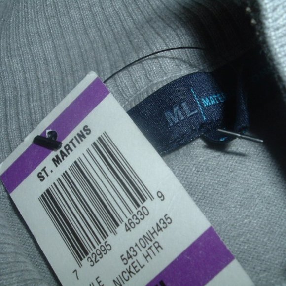 MATERIAL LONDON gray cotton.cardigan track sweater 2xl 46 chest NWT - Picture 6 of 7